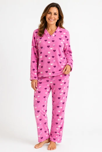 PIJAMA TERMICA FEMENINA FUCSIA