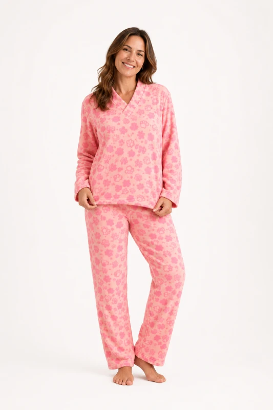 PIJAMA TERMICA FEMENINA DURAZNO